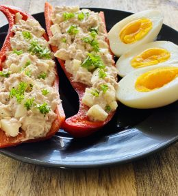 Paprika met tonijnsalade