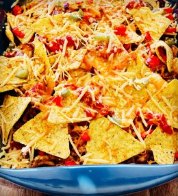 Nacho’s met pulled Mexican chicken